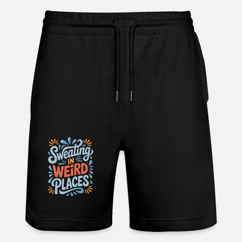 Sweating Sayings Funny Sweating Gift - Stanley/Stella Trainer Unisex Organic Jogging Shorts - black
