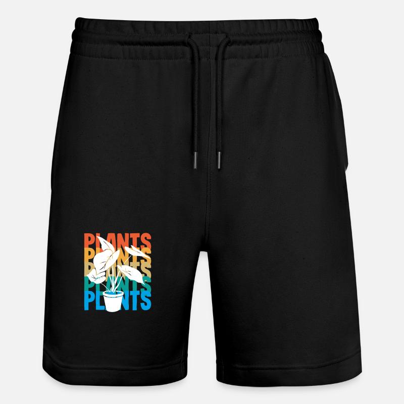 Succulentes Rétro Plant Lovers - Short de jogging bio TRAINER Stanley/Stella unisexe - noir