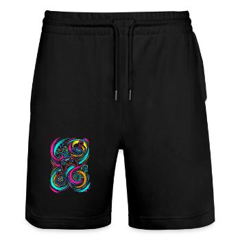 Gaming Controllers - Stanley/Stella Trainer Unisex Organic Jogging Shorts - black - Front - Nik (191cm) & Marisol (170cm)