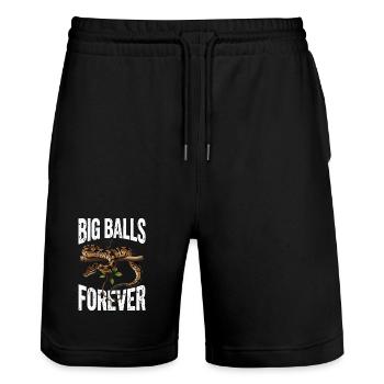 King Python Snakes Lover Terrarium Python - Stanley/Stella Trainer Unisex Organic Jogging Shorts - black - Front - Nik (191cm) & Marisol (170cm)