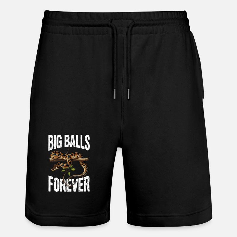 Königspython Schlangen Liebhaber Terrarium Python - Stanley/Stella Unisex Bio Joggingshorts Trainer  - Schwarz