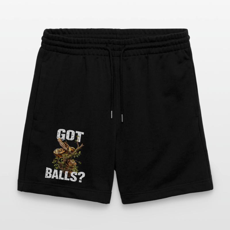 Königspython Schlangen Liebhaber Terrarium Python Stanley/Stella Unisex Bio Joggingshorts Trainer 