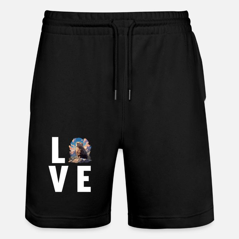 Lemminge Lemming - Stanley/Stella Unisex Bio Joggingshorts Trainer  - Schwarz