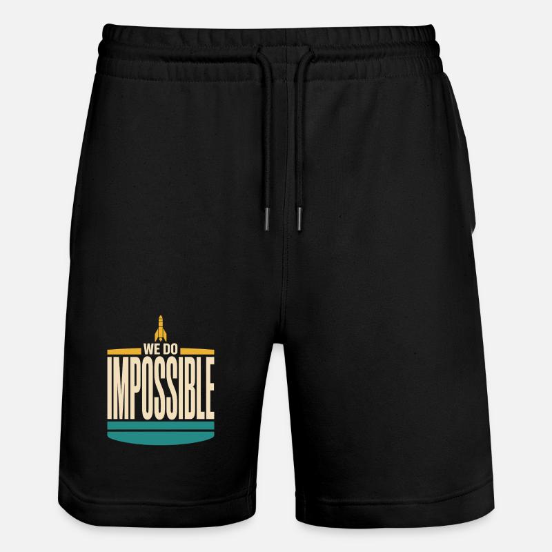 Science-fusée, Scientifique en fusées, Aérospatiale - Short de jogging bio TRAINER Stanley/Stella unisexe - noir