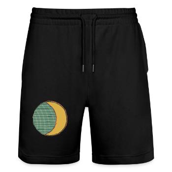 Moon Sun Equinox Occult Easter Blessings Spring - Stanley/Stella Trainer Unisex Organic Jogging Shorts - black - Front - Nik (191cm) & Marisol (170cm)