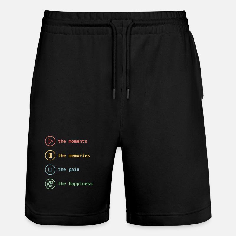Pleine conscience, moments, souvenirs, bonheur - Short de jogging bio TRAINER Stanley/Stella unisexe - noir