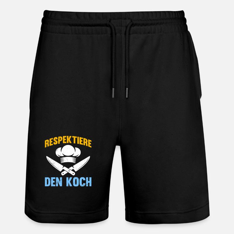 Chef RESPECT THE CHEF Fun - Stanley/Stella Trainer Unisex Organic Jogging Shorts - black