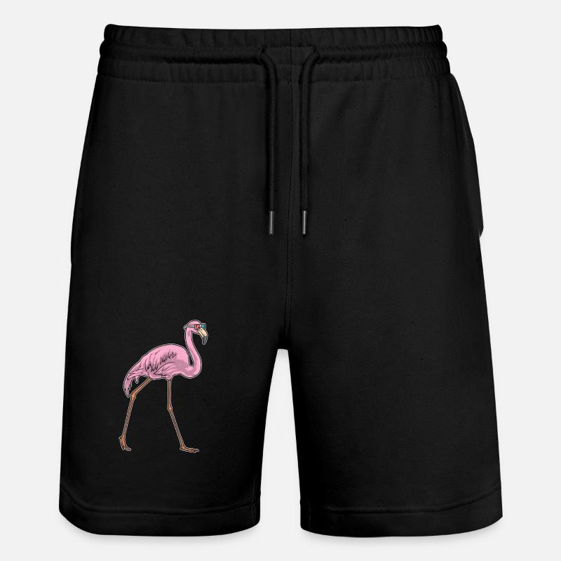 Lunettes de soleil flamant rose - Short de jogging bio TRAINER Stanley/Stella unisexe - noir