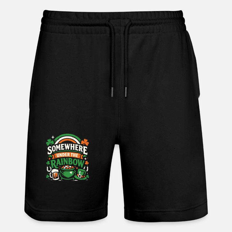 Sous l’arc-en-ciel | La Saint-Patrick - Short de jogging bio TRAINER Stanley/Stella unisexe - noir
