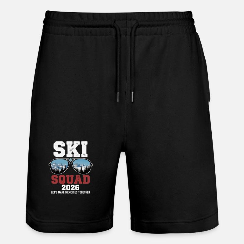 Ski Squad Vacances de ski 2026 - Short de jogging bio TRAINER Stanley/Stella unisexe - noir