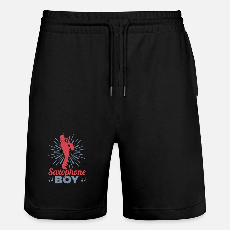Garçon jouant du saxophone - Short de jogging bio TRAINER Stanley/Stella unisexe - noir