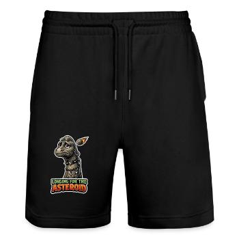 Emo Dinosaur, Sad Dino, Emotional - Stanley/Stella Trainer Unisex Organic Jogging Shorts - black - Front - Nik (191cm) & Marisol (170cm)