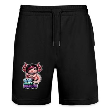 Axolotl lover, Cute Axolotl, Funny - Stanley/Stella Trainer Unisex Organic Jogging Shorts - black - Front - Nik (191cm) & Marisol (170cm)