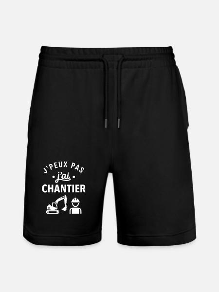 J'peux pas j'ai Chantier - Short de jogging bio TRAINER Stanley/Stella unisexe - noir