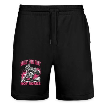 Quad ATV Femme Fille Quad Quad - Short de jogging bio TRAINER Stanley/Stella unisexe - noir - Devant - Nik (191cm) & Marisol (170cm)