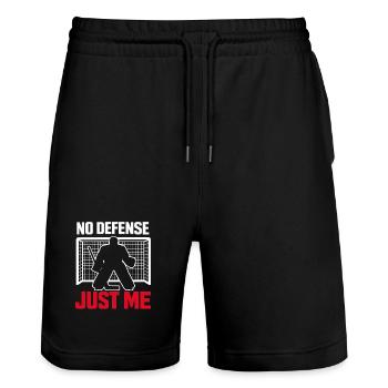 Hockey Goalie Gift Goalie Life Hockey Goalie - Stanley/Stella Trainer Unisex Organic Jogging Shorts - black - Front - Nik (191cm) & Marisol (170cm)