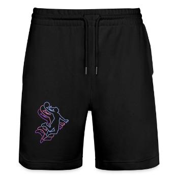 Basket-ball féminin - Short de jogging bio TRAINER Stanley/Stella unisexe - noir - Devant - Nik (191cm) & Marisol (170cm)