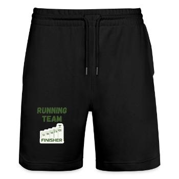 Équipe de course - Short de jogging bio TRAINER Stanley/Stella unisexe - noir - Devant - Nik (191cm) & Marisol (170cm)