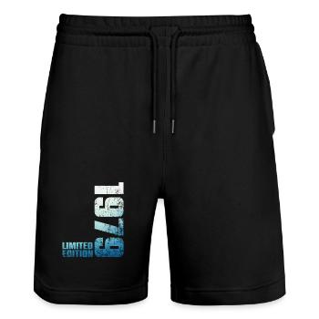 47th Birthday Man Woman 47 Year Old 1979 Gift - Stanley/Stella Trainer Unisex Organic Jogging Shorts - black - Front - Nik (191cm) & Marisol (170cm)