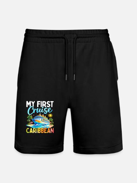 My First Cruise Caribbean - Stanley/Stella Trainer Unisex Organic Jogging Shorts - black