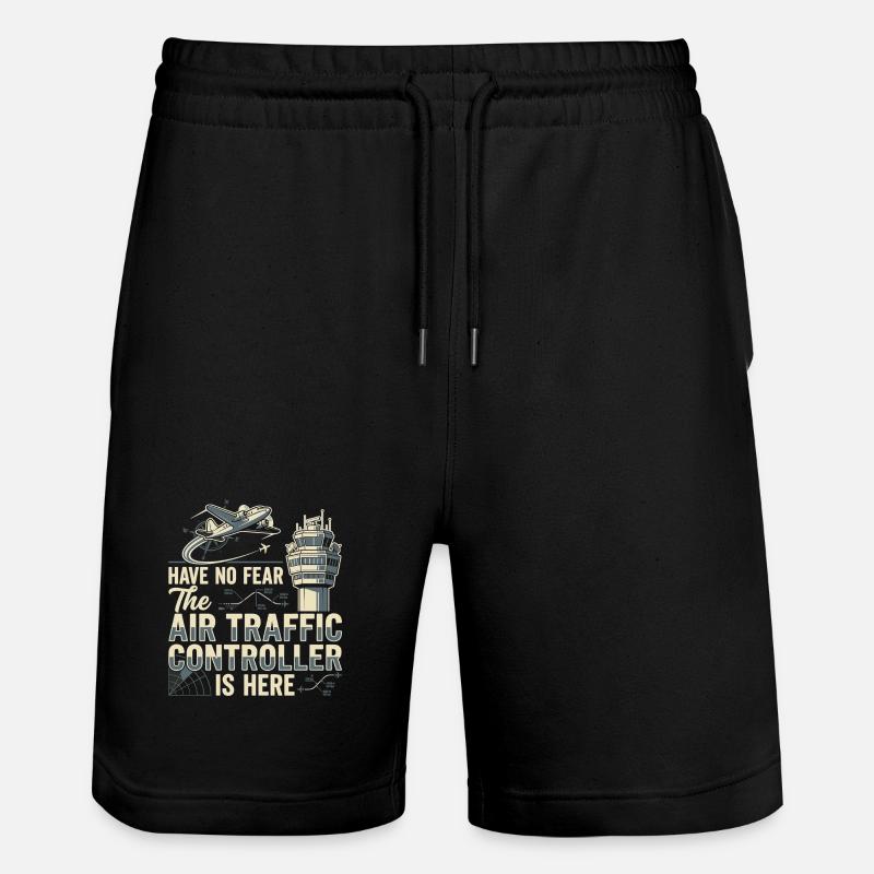 Fluglotse Air Traffic Controller Pilot - Stanley/Stella Unisex Bio Joggingshorts Trainer  - Schwarz