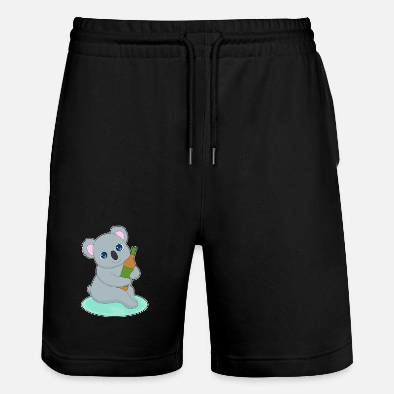 Bouteille de bière Koala - Short de jogging bio TRAINER Stanley/Stella unisexe - noir