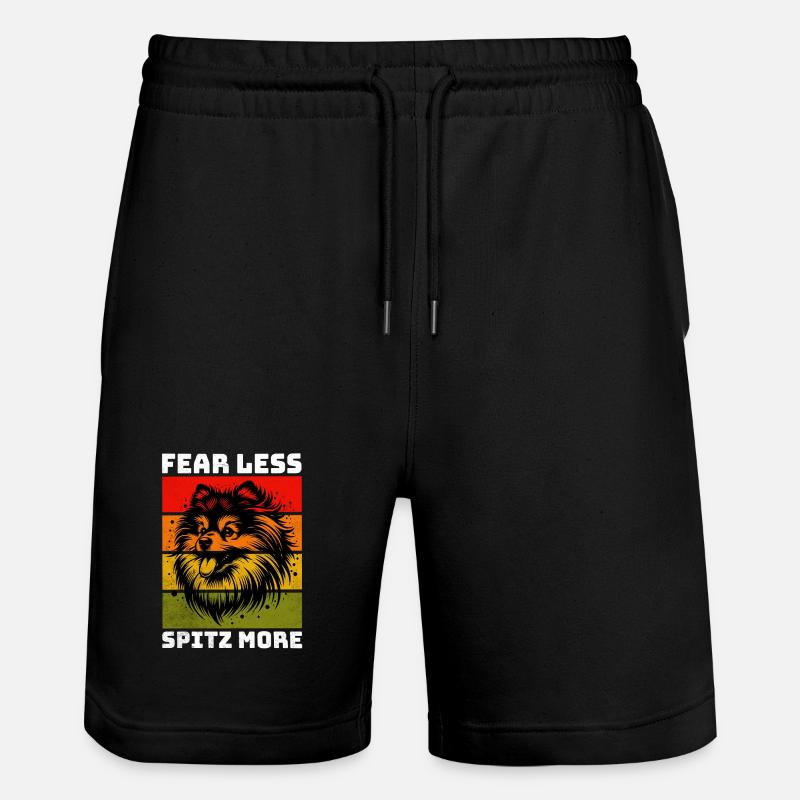 German Spitz Spitz Zwergspitz - Stanley/Stella Unisex Bio Joggingshorts Trainer  - Schwarz