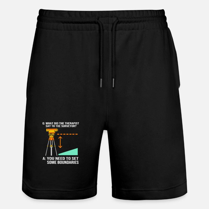 Landvermesser - Stanley/Stella Unisex Bio Joggingshorts Trainer  - Schwarz