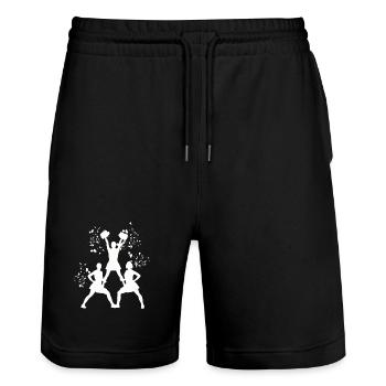 Cheerleader Cheer Mom Cheerleading - Stanley/Stella Unisex Bio Joggingshorts Trainer  - Schwarz - Vorne - Nik (191cm) & Marisol (170cm)