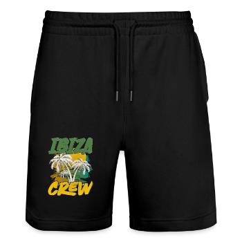 Ibiza Crew - Stanley/Stella Unisex Bio Joggingshorts Trainer  - Schwarz - Vorne - Nik (191cm) & Marisol (170cm)