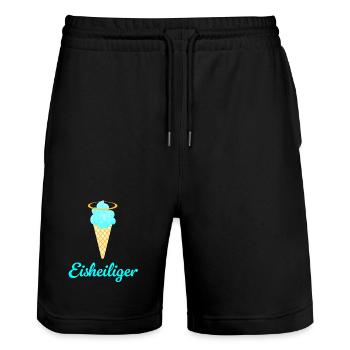 Fan d’été de glace glace Glace Halo - Short de jogging bio TRAINER Stanley/Stella unisexe - noir - Devant - Nik (191cm) & Marisol (170cm)