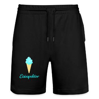 Bureau de l’inspecteur de glaces Humour Vie au bureau Fan de glaces - Short de jogging bio TRAINER Stanley/Stella unisexe - noir - Devant - Nik (191cm) & Marisol (170cm)