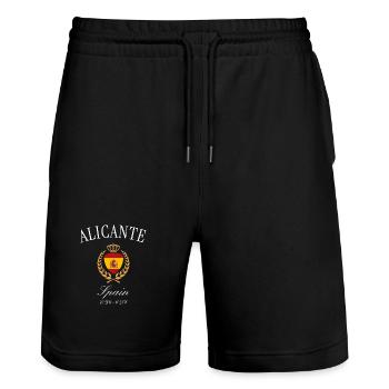 Alicante Spain Coat of Arms Crown – Travel Souvenir - Stanley/Stella Trainer Unisex Organic Jogging Shorts - black - Front - Nik (191cm) & Marisol (170cm)
