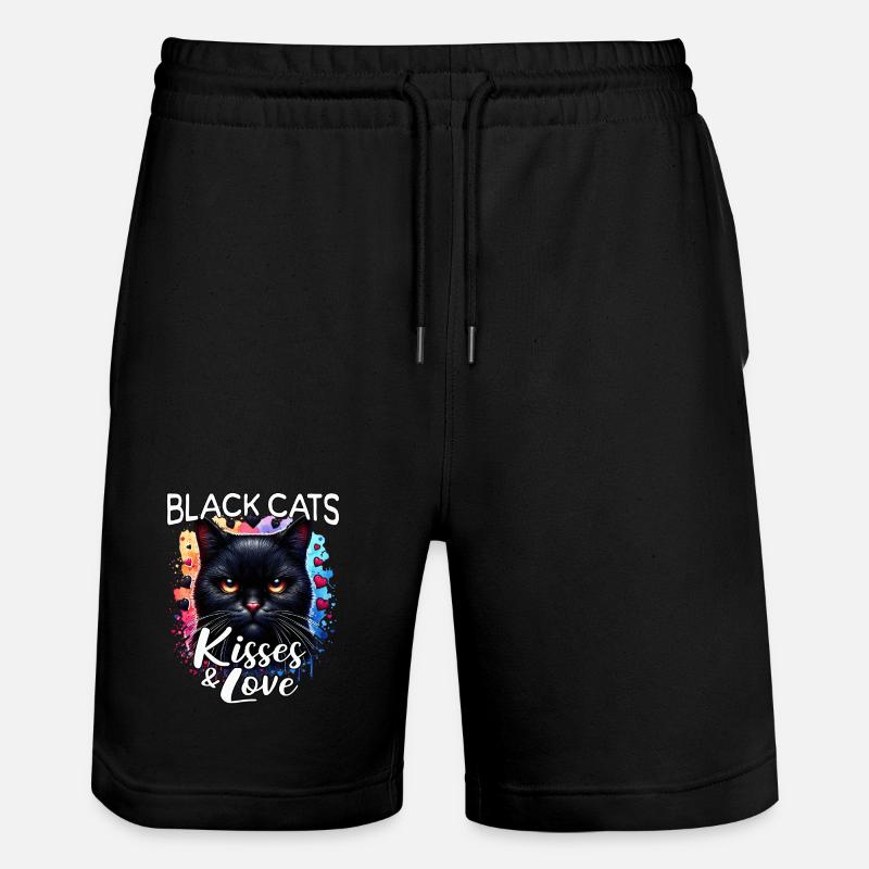 Amour du chat noir - Short de jogging bio TRAINER Stanley/Stella unisexe - noir