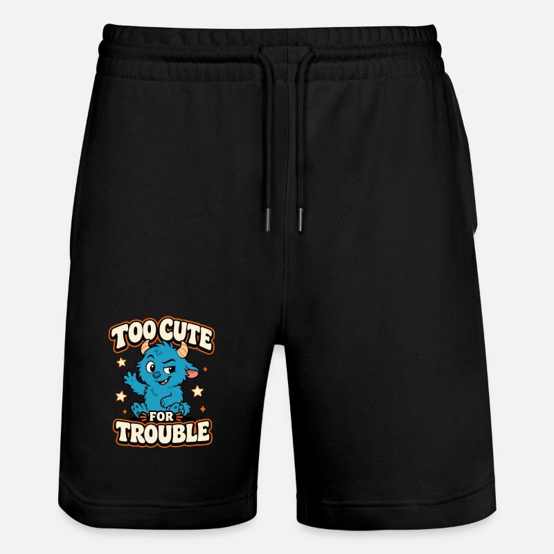 Monstre trop mignon pour les ennuis - Short de jogging bio TRAINER Stanley/Stella unisexe - noir