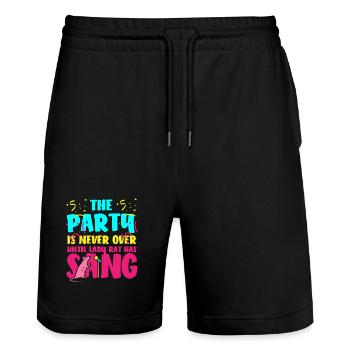 Rat, house rat, rat owner, rat lover - Stanley/Stella Trainer Unisex Organic Jogging Shorts - black - Front - Nik (191cm) & Marisol (170cm)