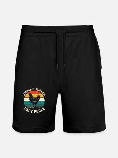 Véritable Et Authentique Papy Poule - Short de jogging bio TRAINER Stanley/Stella unisexe - noir