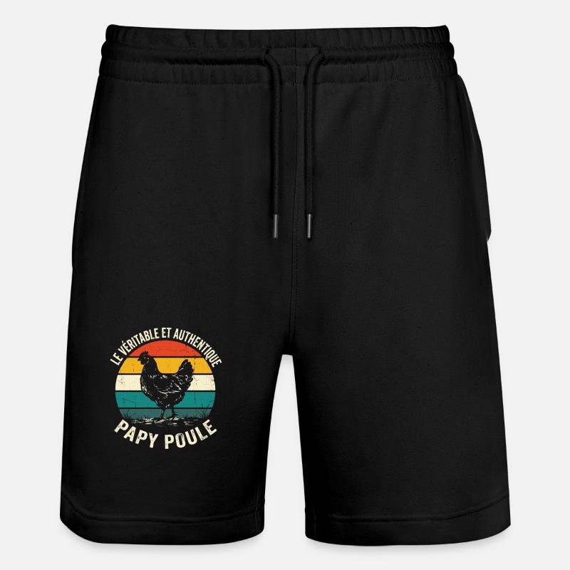Véritable Et Authentique Papy Poule - Short de jogging bio TRAINER Stanley/Stella unisexe - noir