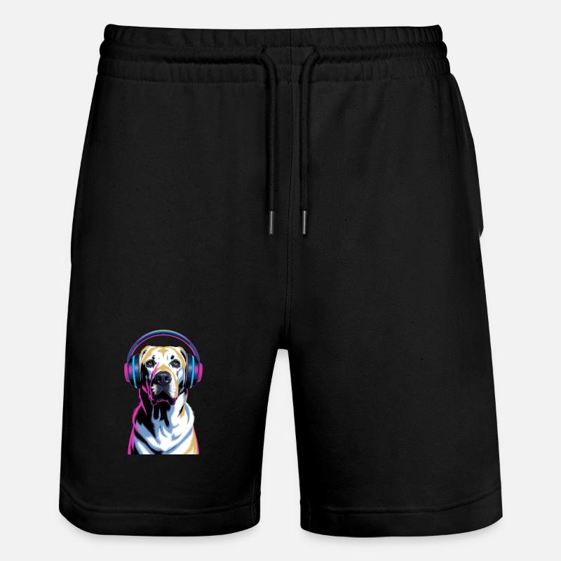 Labrador avec casque - Short de jogging bio TRAINER Stanley/Stella unisexe - noir