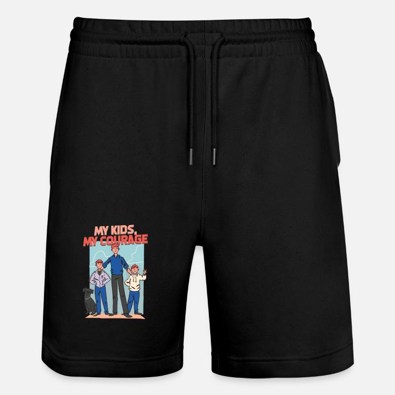 Single Dad Single Dad - Stanley/Stella Trainer Unisex Organic Jogging Shorts - black