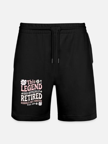 Lehrer-Ruhestandsgeschenke für Lehrer Ruhestand - Stanley/Stella Unisex Bio Joggingshorts Trainer - Schwarz