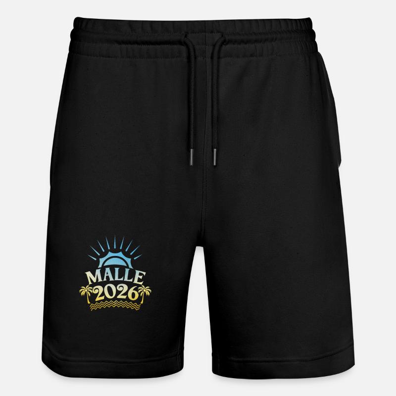 Malle 2026 Multicoloured - Stanley/Stella Trainer Unisex Organic Jogging Shorts - black