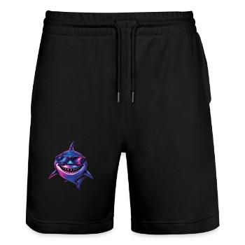 Cool Shark Sunglasses Ocean Beach Vibes - Short de jogging bio TRAINER Stanley/Stella unisexe - noir - Devant - Nik (191cm) & Marisol (170cm)