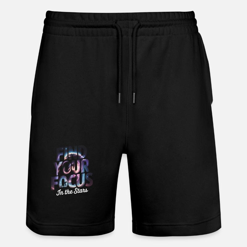 Trouvez votre attention dans les étoiles - Short de jogging bio TRAINER Stanley/Stella unisexe - noir