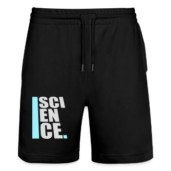 Déclaration scientifique : Déclaration sur l’éducation des nerds - Short de jogging bio TRAINER Stanley/Stella unisexe - noir - Devant - Nik (191cm) & Marisol (170cm)