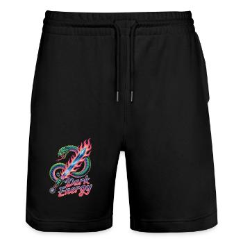 T-shirt Dark Energy avec serpent pour fans gothiques - Short de jogging bio TRAINER Stanley/Stella unisexe - noir - Devant - Nik (191cm) & Marisol (170cm)