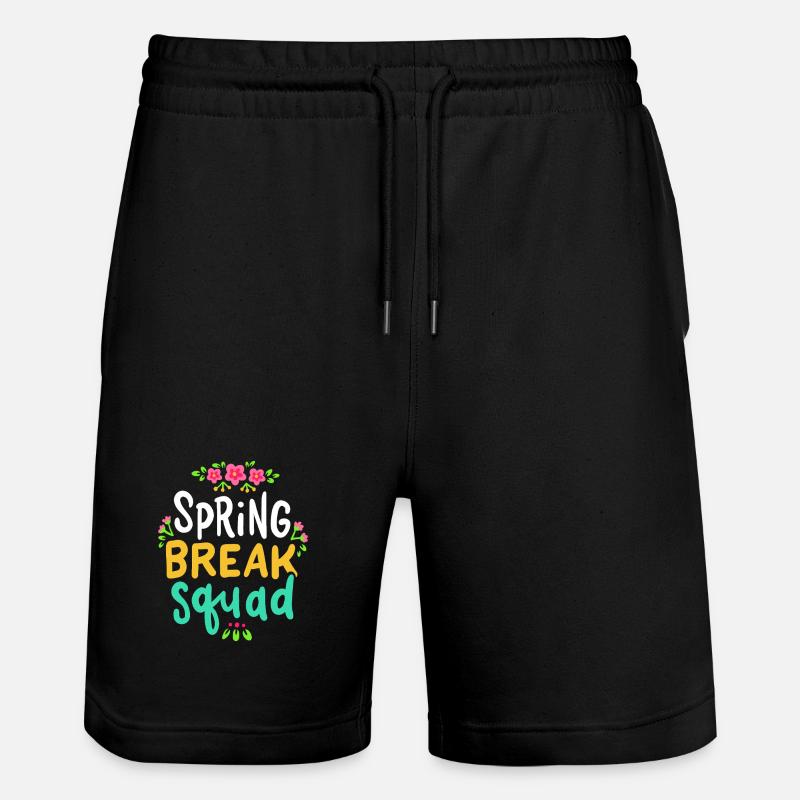 Spring Break Squad Floral - Stanley/Stella Trainer Unisex Organic Jogging Shorts - black