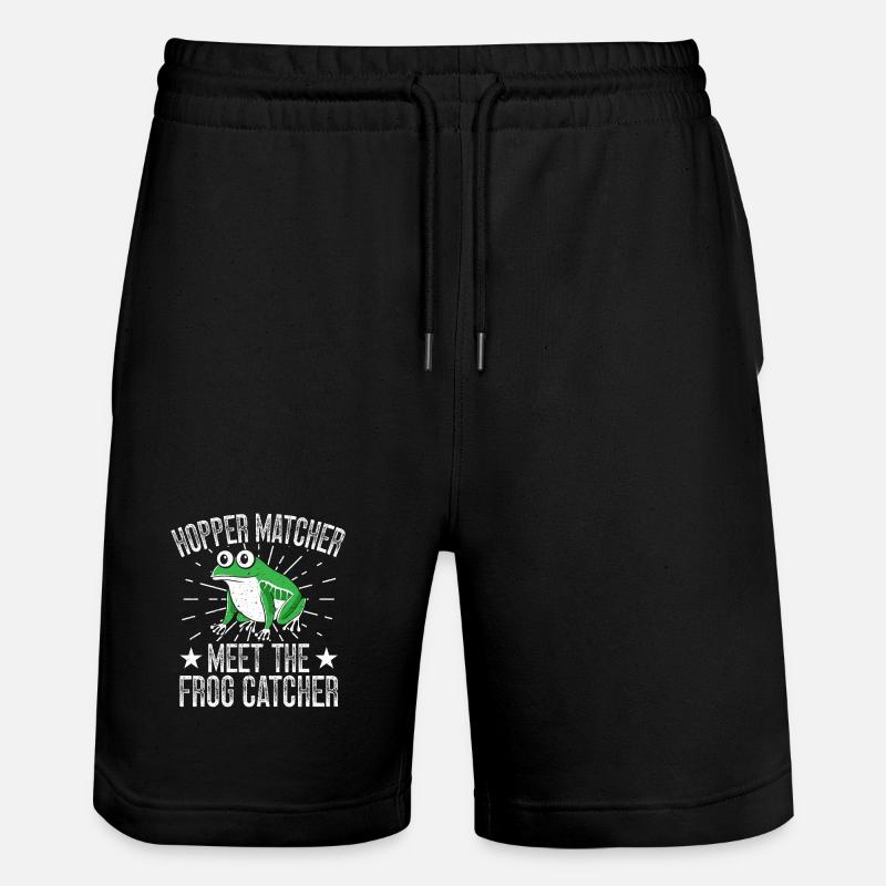 Frog Catcher Hopper Matcher Frog - Stanley/Stella Trainer Unisex Organic Jogging Shorts - black