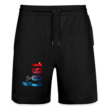 Cadeau du 35e anniversaire Millésime de juin Millésime 1991 - Short de jogging bio TRAINER Stanley/Stella unisexe - noir - Devant - Nik (191cm) & Marisol (170cm)