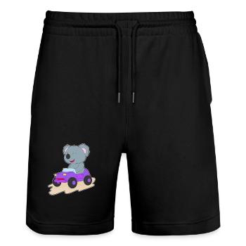 Koala Auto - Stanley/Stella Unisex Bio Joggingshorts Trainer  - Schwarz - Vorne - Nik (191cm) & Marisol (170cm)